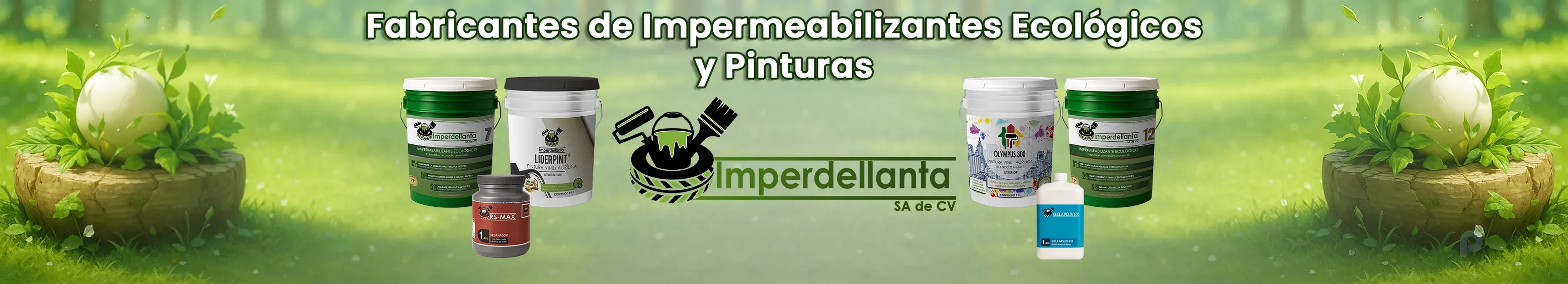 Imperdellanta Puebla - Banner de la fábrica de impermeabilizante ecológico de llanta